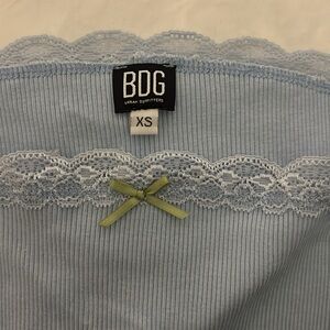 baby blue lace tank top with bow XS BDG Urban Outfitters